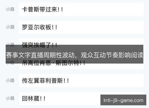 赛事文字直播周期性波动,观众互动节奏影响阅读 赛事文字直播周期性波动,观众互动节奏影响阅读